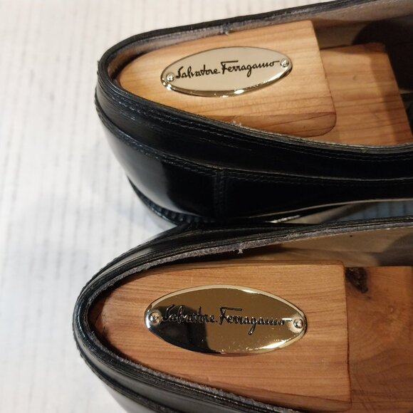 SALVATORE FERRAGAMO men's size 11.5 D black Derby. - Picture 9 of 9